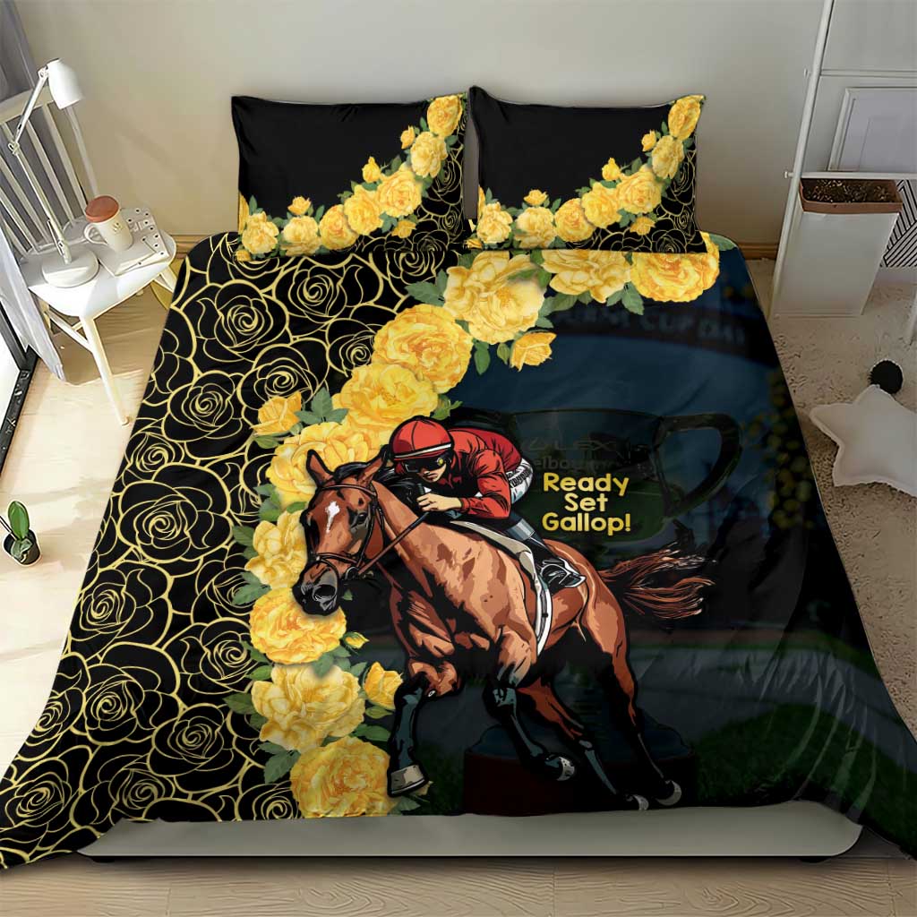 Melbourne Horse Racing Bedding Set Yellow Roses - Ready Set Gallop! LT14