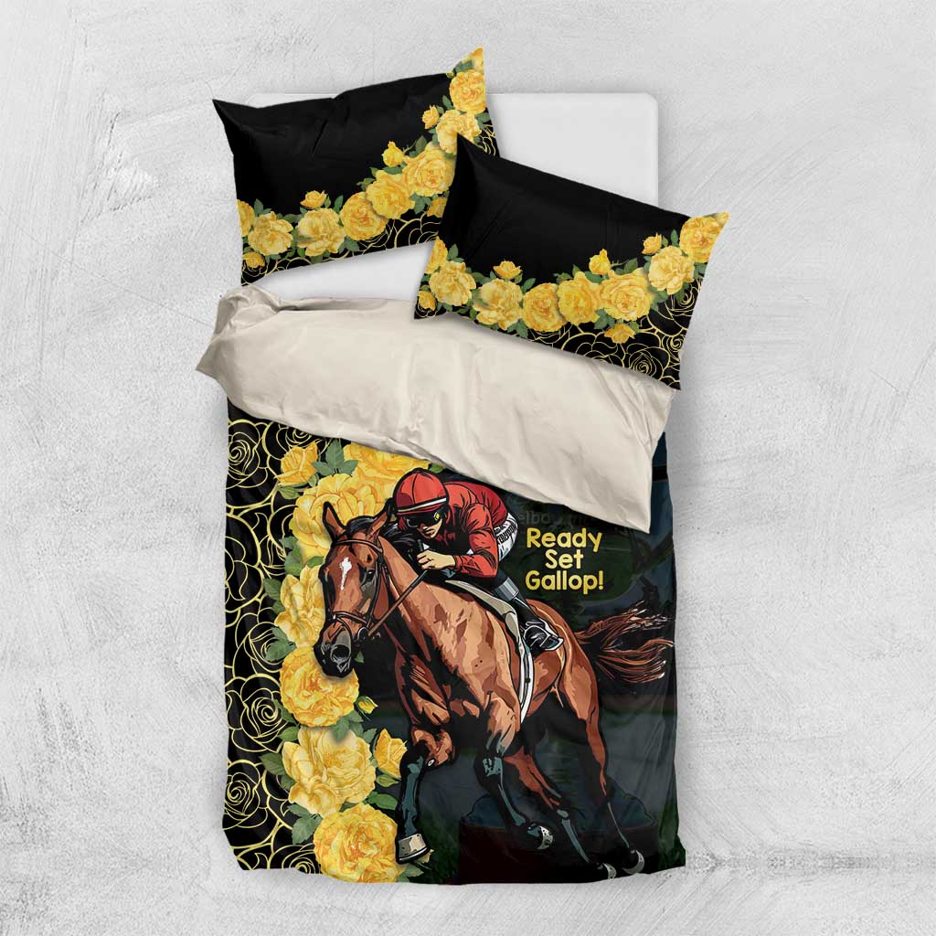 Melbourne Horse Racing Bedding Set Yellow Roses - Ready Set Gallop! LT14