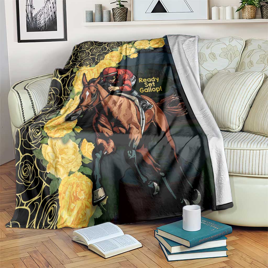 Melbourne Horse Racing Blanket Yellow Roses - Ready Set Gallop! LT14