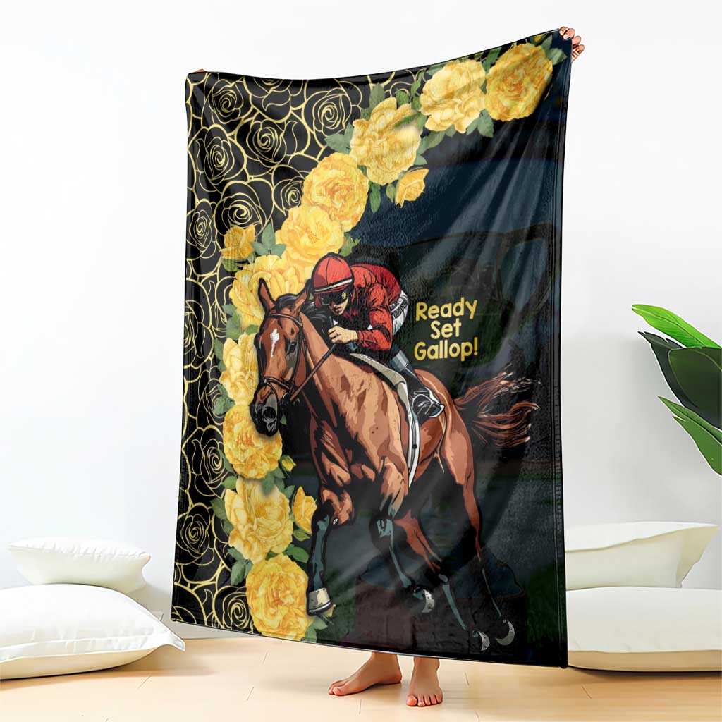 Melbourne Horse Racing Blanket Yellow Roses - Ready Set Gallop! LT14