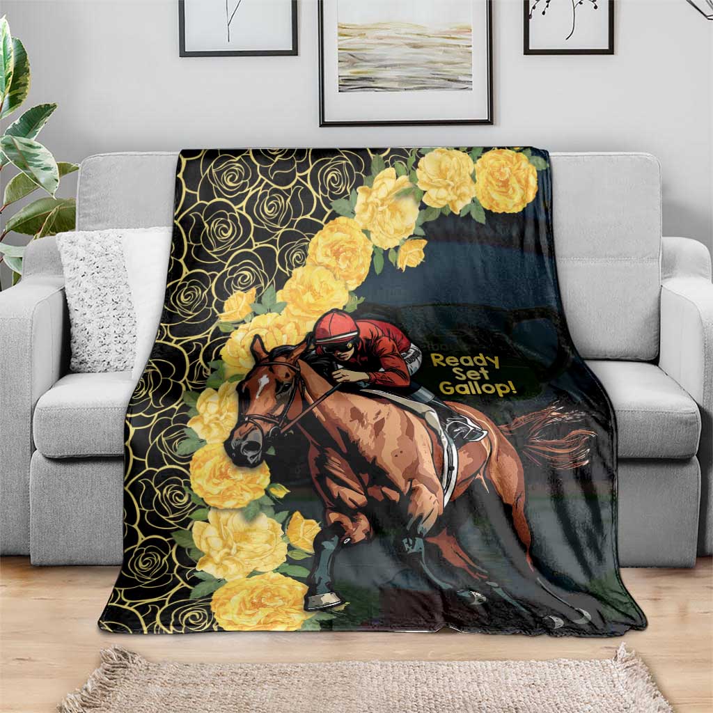 Melbourne Horse Racing Blanket Yellow Roses - Ready Set Gallop! LT14