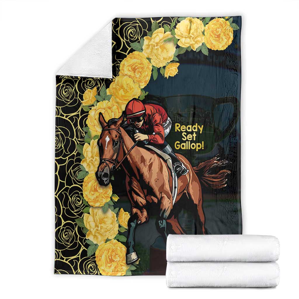 Melbourne Horse Racing Blanket Yellow Roses - Ready Set Gallop! LT14
