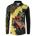 Melbourne Horse Racing Button Sweatshirt Yellow Roses - Ready Set Gallop! LT14