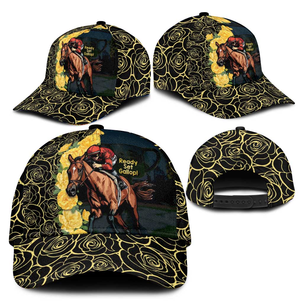 Melbourne Horse Racing Classic Cap Yellow Roses - Ready Set Gallop - Aussie Hoodie
