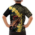 Melbourne Horse Racing Family Matching Mermaid Dress and Hawaiian Shirt Yellow Roses - Ready Set Gallop! LT14