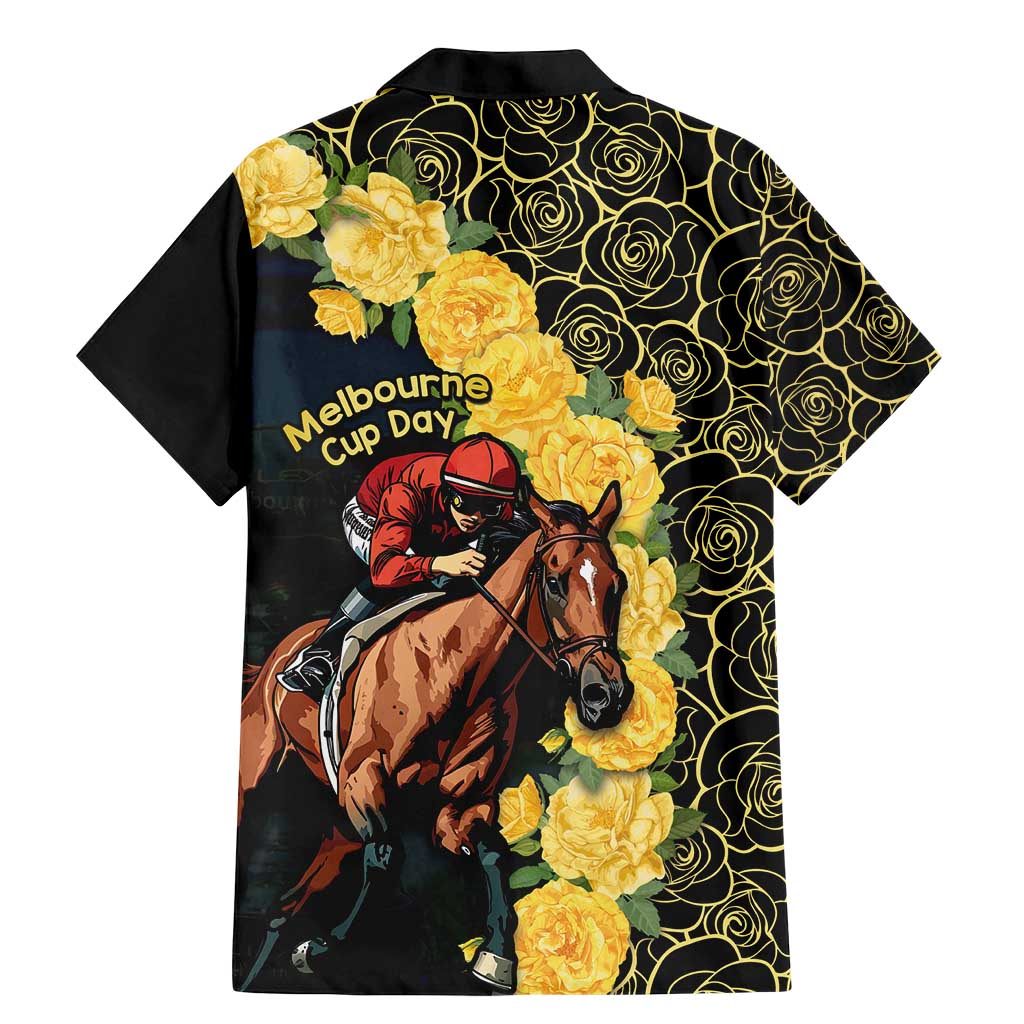 Melbourne Horse Racing Family Matching Mermaid Dress and Hawaiian Shirt Yellow Roses - Ready Set Gallop! LT14