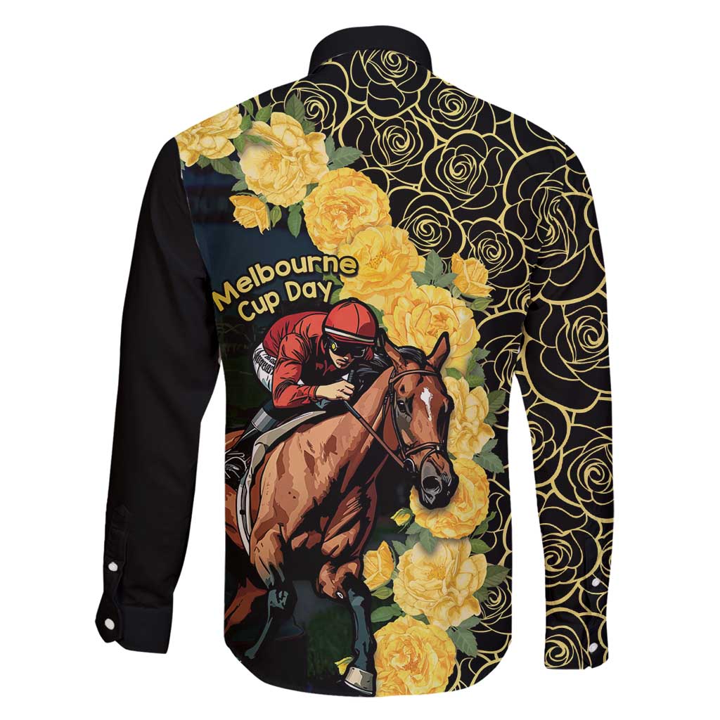 Melbourne Horse Racing Family Matching Mermaid Dress and Hawaiian Shirt Yellow Roses - Ready Set Gallop! LT14