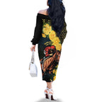 Melbourne Horse Racing Family Matching Off The Shoulder Long Sleeve Dress and Hawaiian Shirt Yellow Roses - Ready Set Gallop! LT14