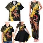Melbourne Horse Racing Family Matching Tank Maxi Dress and Hawaiian Shirt Yellow Roses - Ready Set Gallop! LT14