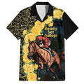 Melbourne Horse Racing Family Matching Tank Maxi Dress and Hawaiian Shirt Yellow Roses - Ready Set Gallop! LT14