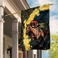 Melbourne Horse Racing Garden Flag Yellow Roses - Ready Set Gallop! LT14
