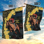 Melbourne Horse Racing Garden Flag Yellow Roses - Ready Set Gallop! LT14