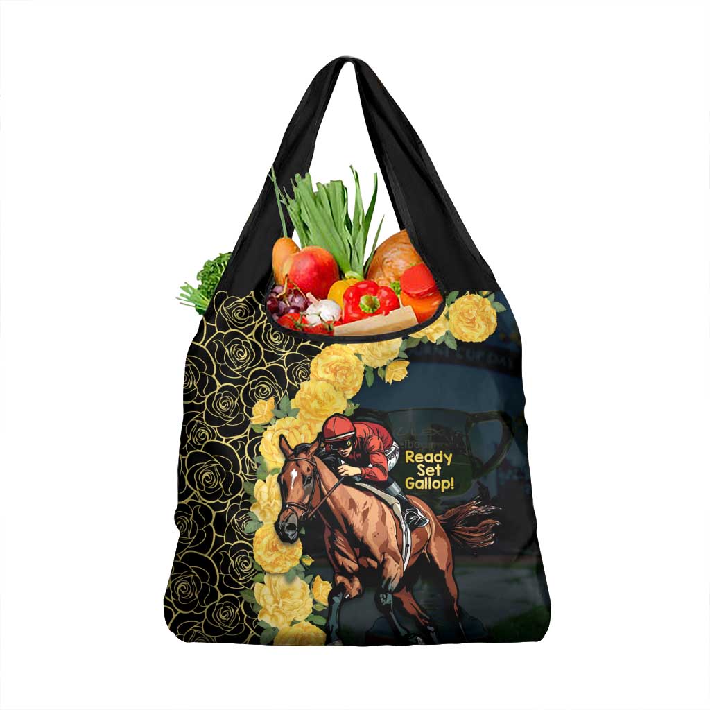 Melbourne Horse Racing Grocery Bag Yellow Roses - Ready Set Gallop! LT14