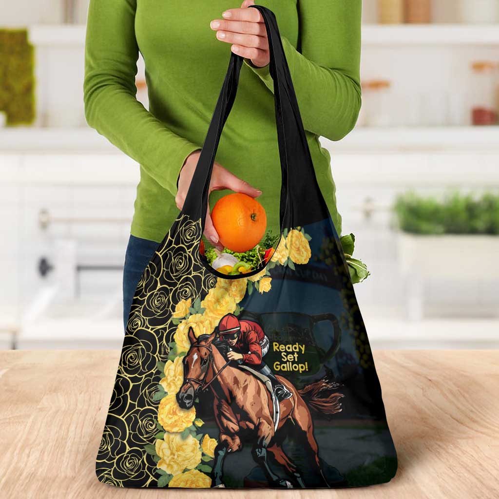 Melbourne Horse Racing Grocery Bag Yellow Roses - Ready Set Gallop! LT14