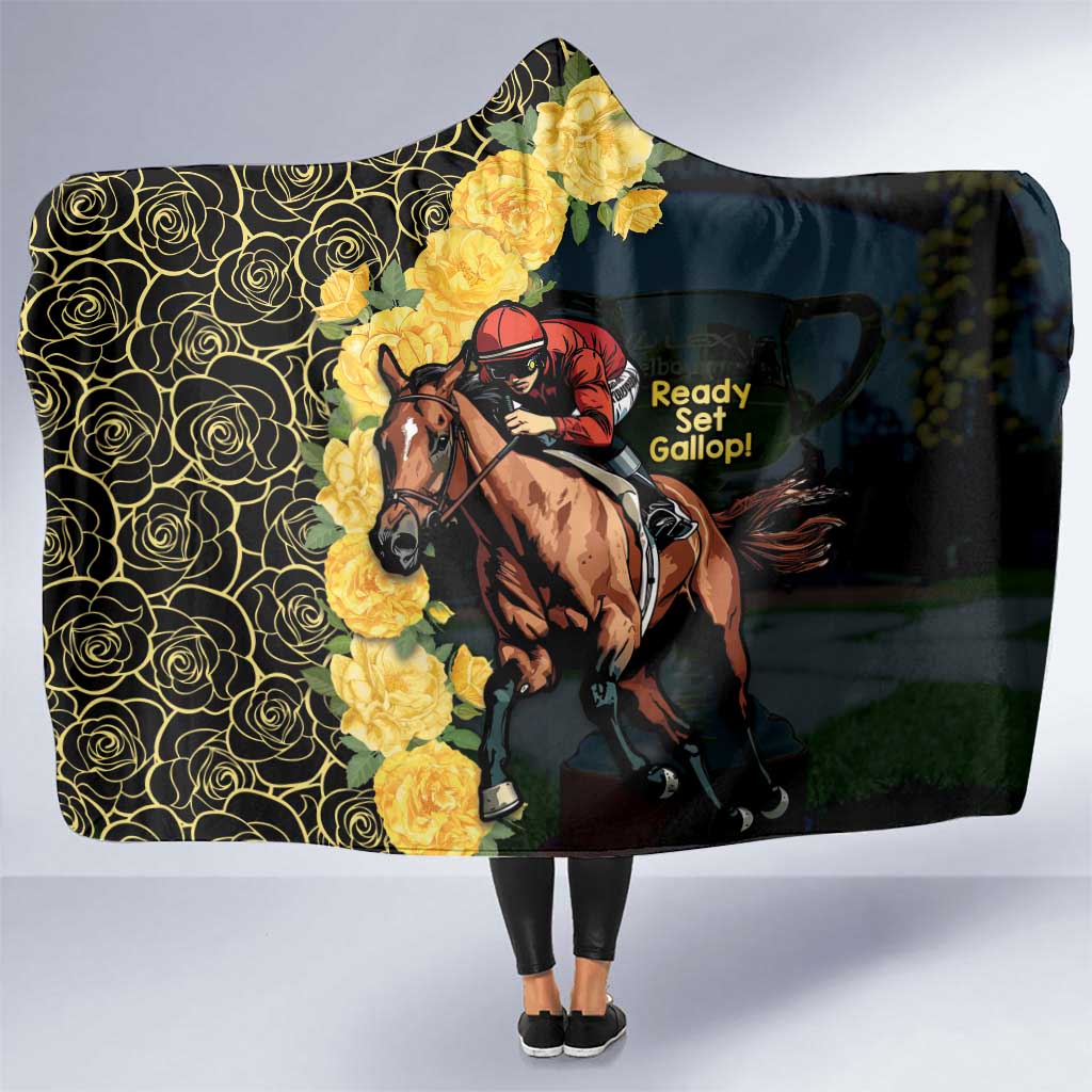 Melbourne Horse Racing Hooded Blanket Yellow Roses - Ready Set Gallop! LT14