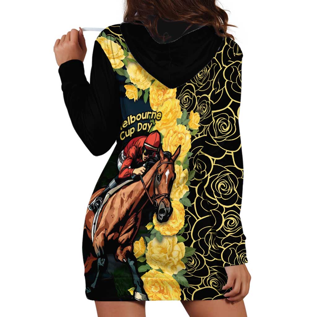 Melbourne Horse Racing Hoodie Dress Yellow Roses - Ready Set Gallop! LT14