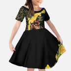 Melbourne Horse Racing Kid Short Sleeve Dress Yellow Roses - Ready Set Gallop! LT14