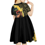 Melbourne Horse Racing Kid Short Sleeve Dress Yellow Roses - Ready Set Gallop! LT14