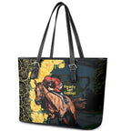 Melbourne Horse Racing Leather Tote Bag Yellow Roses - Ready Set Gallop! LT14