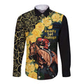 Melbourne Horse Racing Long Sleeve Button Shirt Yellow Roses - Ready Set Gallop! LT14