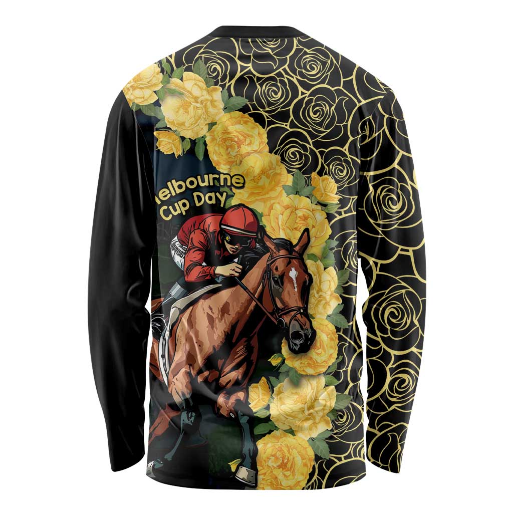 Melbourne Horse Racing Long Sleeve Shirt Yellow Roses - Ready Set Gallop! LT14