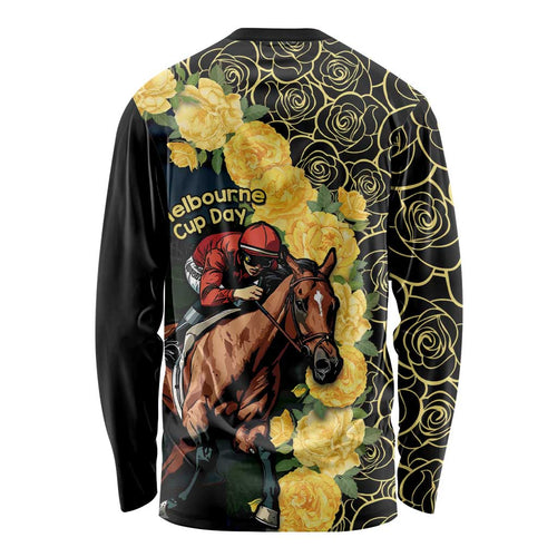 Melbourne Horse Racing Long Sleeve Shirt Yellow Roses - Ready Set Gallop! LT14