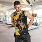 Melbourne Horse Racing Men Tank Top Yellow Roses - Ready Set Gallop! LT14