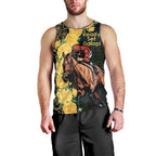 Melbourne Horse Racing Men Tank Top Yellow Roses - Ready Set Gallop! LT14