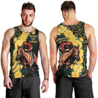 Melbourne Horse Racing Men Tank Top Yellow Roses - Ready Set Gallop! LT14