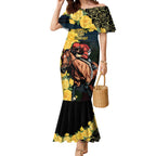 Melbourne Horse Racing Mermaid Dress Yellow Roses - Ready Set Gallop! LT14