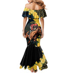Melbourne Horse Racing Mermaid Dress Yellow Roses - Ready Set Gallop! LT14