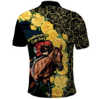 Melbourne Horse Racing Polo Shirt Yellow Roses - Ready Set Gallop! LT14