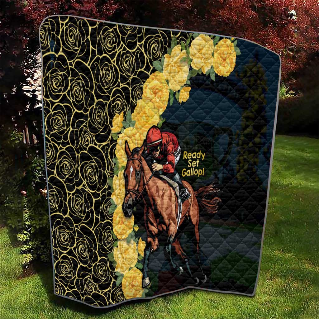 Melbourne Horse Racing Quilt Yellow Roses - Ready Set Gallop! LT14