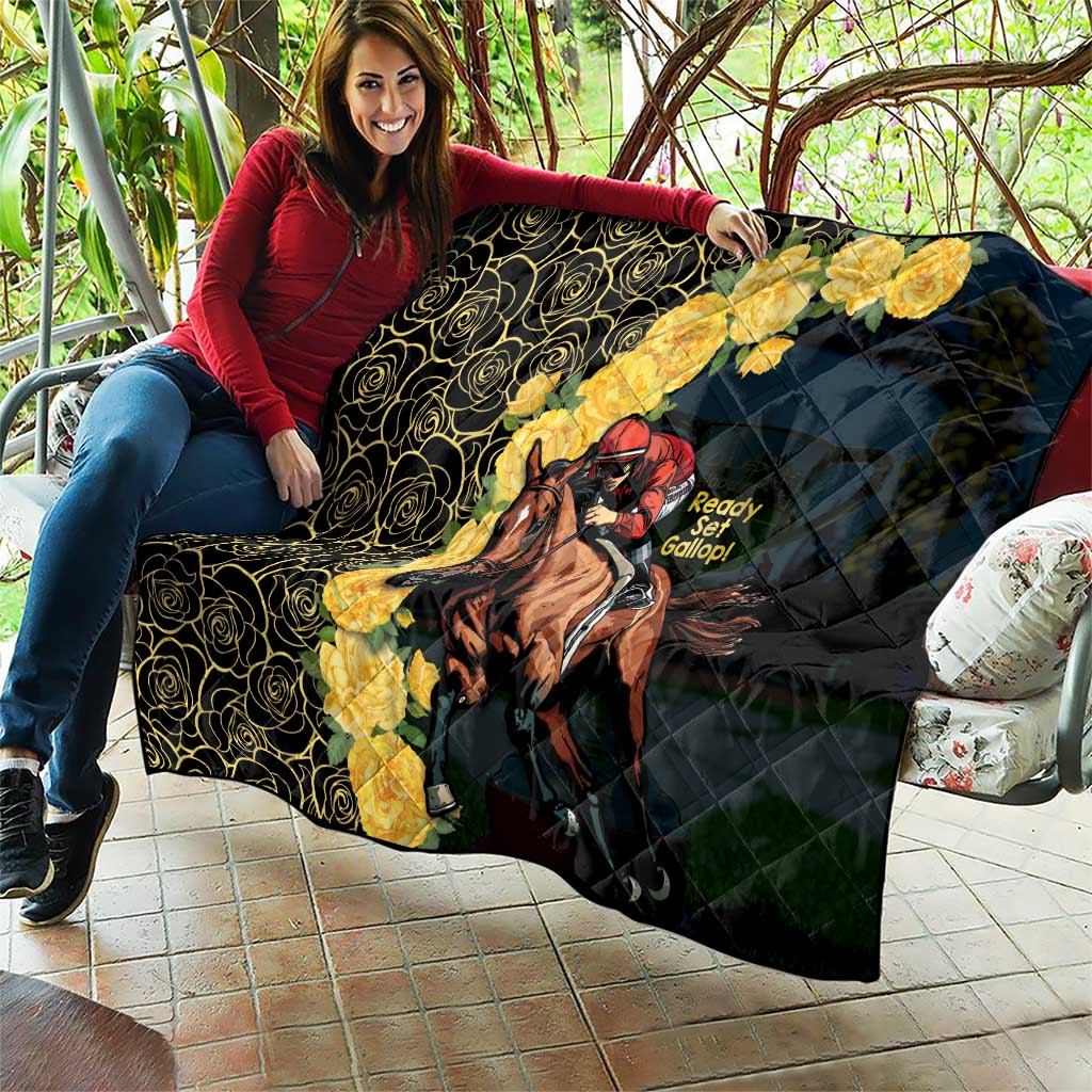 Melbourne Horse Racing Quilt Yellow Roses - Ready Set Gallop! LT14