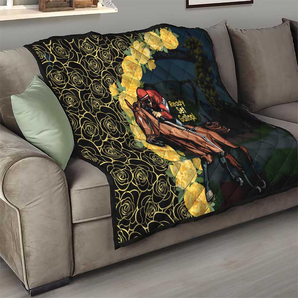Melbourne Horse Racing Quilt Yellow Roses - Ready Set Gallop! LT14