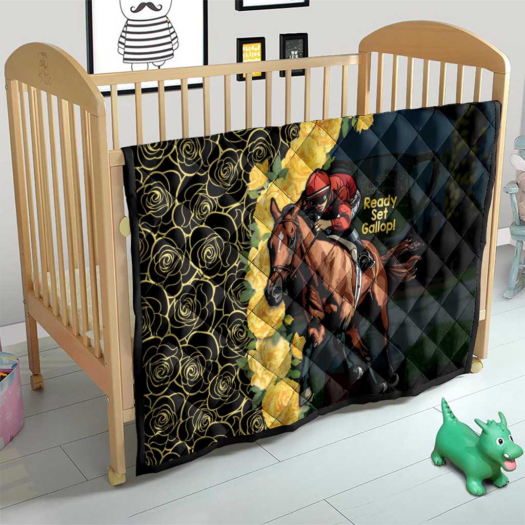 Melbourne Horse Racing Quilt Yellow Roses - Ready Set Gallop! LT14