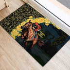 Melbourne Horse Racing Rubber Doormat Yellow Roses - Ready Set Gallop! LT14