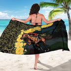 Melbourne Horse Racing Sarong Yellow Roses - Ready Set Gallop! LT14