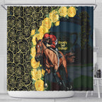 Melbourne Horse Racing Shower Curtain Yellow Roses - Ready Set Gallop! LT14