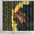 Melbourne Horse Racing Shower Curtain Yellow Roses - Ready Set Gallop! LT14