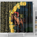 Melbourne Horse Racing Shower Curtain Yellow Roses - Ready Set Gallop! LT14