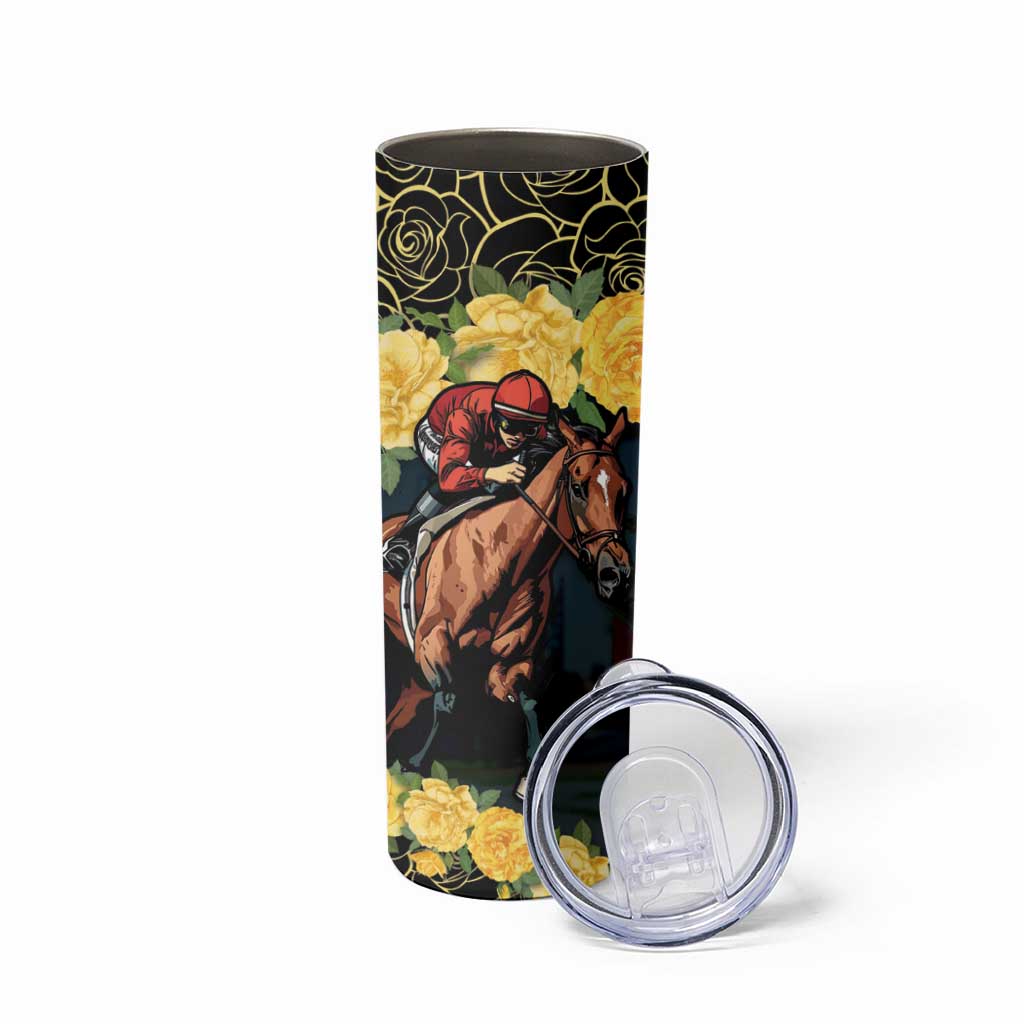 Melbourne Horse Racing Skinny Tumbler Yellow Roses - Ready Set Gallop! LT14