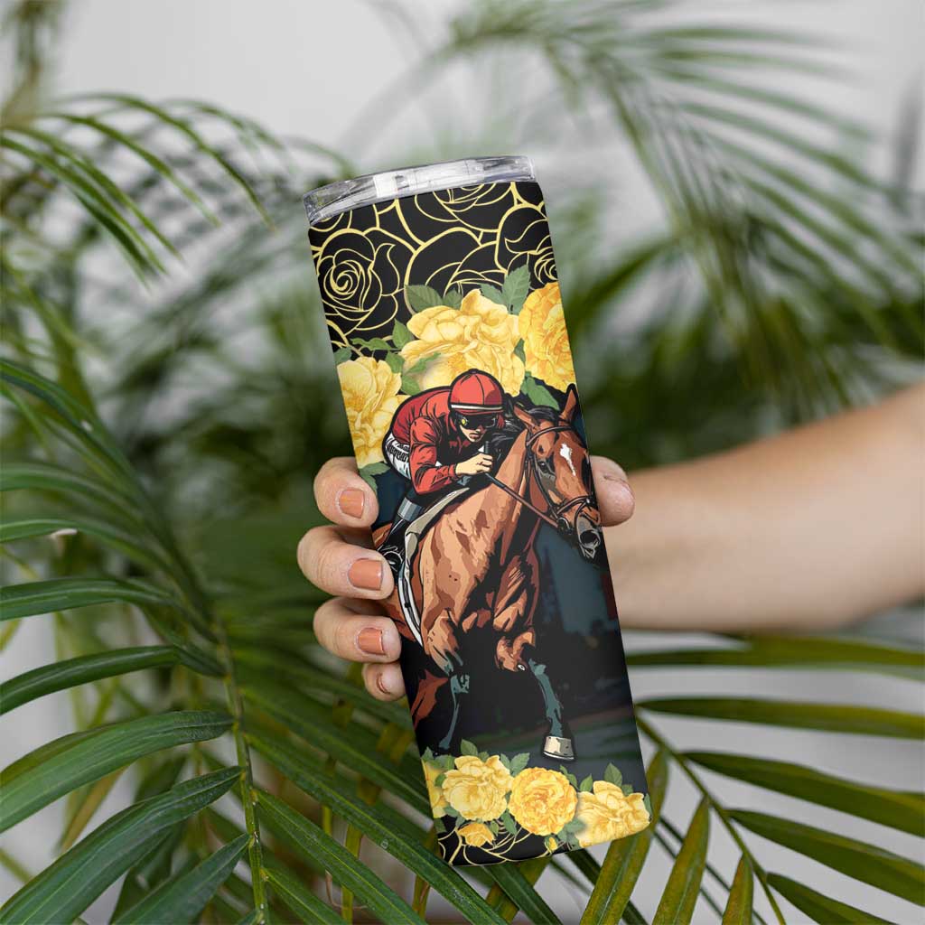 Melbourne Horse Racing Skinny Tumbler Yellow Roses - Ready Set Gallop! LT14