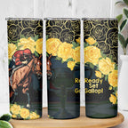 Melbourne Horse Racing Skinny Tumbler Yellow Roses - Ready Set Gallop! LT14