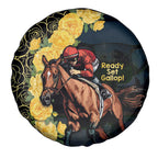 Melbourne Horse Racing Spare Tire Cover Yellow Roses - Ready Set Gallop! LT14