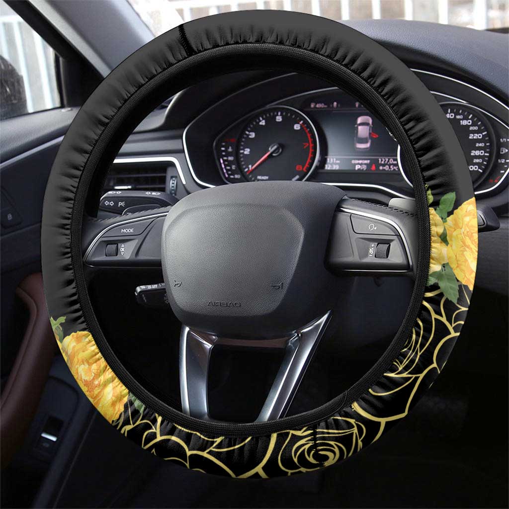 Melbourne Horse Racing Steering Wheel Cover Yellow Roses - Ready Set Gallop! LT14