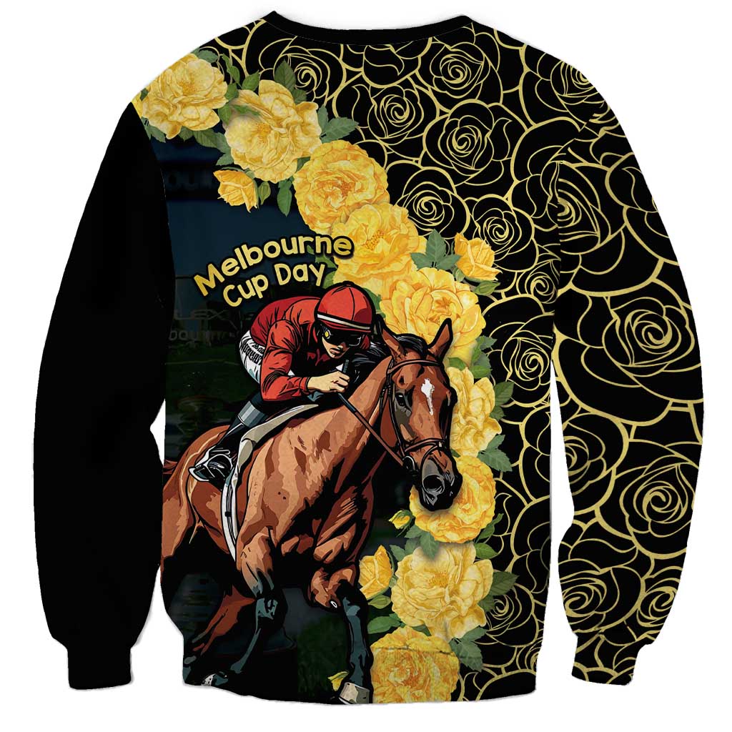 Melbourne Horse Racing Sweatshirt Yellow Roses - Ready Set Gallop! LT14