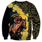 Melbourne Horse Racing Sweatshirt Yellow Roses - Ready Set Gallop! LT14