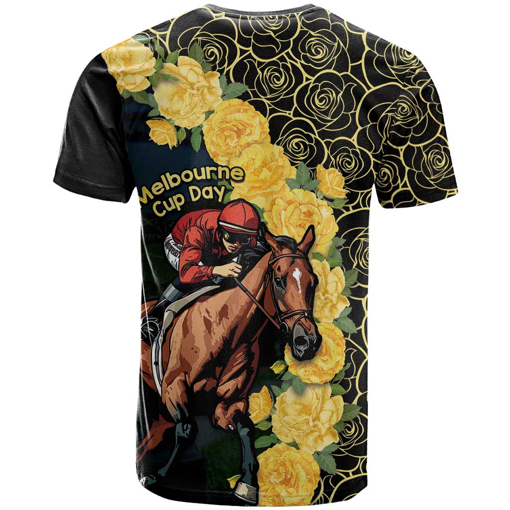 Melbourne Horse Racing T Shirt Yellow Roses - Ready Set Gallop! LT14