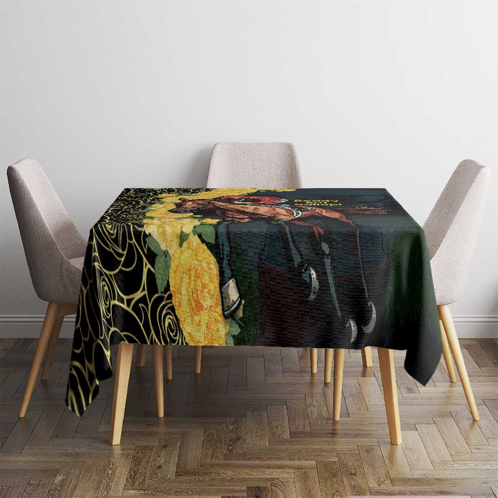 Melbourne Horse Racing Tablecloth Yellow Roses - Ready Set Gallop! LT14